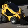Mini Cargadora Compacta de Orugas Descarga Frontal Dirección In-Situ Carretilla Elevadora de Carga Pequeña