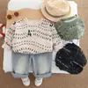 Otoño 2025 Nuevo Estilo Inspirado en Chanel Color Sólido Patrón Digital Cuello Redondo Moderno Mezclilla Conjunto de Dos Piezas Directo del Fabricante
