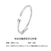 Pulsera de Plata Pura Versátil de Lujo de Gama Alta con Diseño de Rueda de la Fortuna para Mujer, Pulsera Abierta de Plata de Ley con Relieve de Nube y Flor de Loto