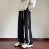 Calça Jogger Grossa com Forro de Lã Masculina Outono e Inverno Solta Reta Casual Moda Marca Moda Estilo Americano Calça Esportiva Quente