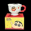 Taza de Cerámica Linda de Crayon Shin-Chan Taza de Café para Pareja Desayuno Taza de Agua Alta de Aspecto Elegante Regalo de Cumpleaños