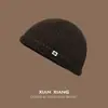 Gorro de lana tejido estilo coreano para otoño e invierno transfronterizo, hace que la cara se vea más pequeña, forrado de felpa y engrosado, gorro para hombre con protección para las orejas y diseño de gorro a prueba de viento