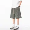 Shorts de pierna recta tie-dye, nuevo estilo de verano, modernos, holgados, de pierna ancha, cómodos, casuales, versátiles, diseño elegante, pantalones de longitud media para hombre