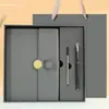 Caja de Regalo con Cuaderno A5 Set Personalizado de Gama Alta Bloc de Notas de Oficina para Negocios Libro de Registro para Reuniones de Oficina Se Puede Imprimir con Logo