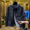 Moda Masculina de Primavera Casual Estilo Simple Solapa Fresca Cuadros Falso Dos Piezas Chaqueta Lujo Ligero Versátil de Moda Ropa de Abrigo