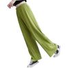 Pantalones Casuales Plisados de 13 Colores Tiro Real Japón Lotte Primavera y Verano Nuevos Pantalones de Pierna Ancha de Color Sólido Se Pueden Acortar a Voluntad