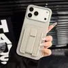 Adecuado para funda de teléfono con tarjetero de textura de cuero para iPhone 18 Pro Max, funda protectora anti-caídas Apple 17 con ranura para tarjeta, tacto de piel 16