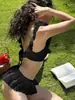 Traje de Baño de Dos Piezas Nuevo 2026 para Mujer, Falda de Cintura Alta, Cubre Abdomen y Adelgazante, Traje de Baño para Vacaciones en la Playa y Aguas Termales. Envío Directo Disponible