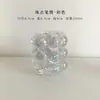 Taza de Agua de Vidrio Transparente Versátil Taza para Jugo y Leche Portalápices de Bola Redonda con Burbujas Cubo Iridiscente para Almacenamiento de Brochas de Maquillaje