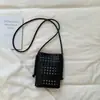 Bolso Cuadrado Pequeño Tejido Hecho a Mano Estilo Francés de Verano, Bolso de Mano Hueco de Nicho, Bolso de Hombro y Cruzado Versátil para Mujer de Vacaciones