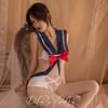 Noche Dorada Ropa Interior Sexy Tentación de Marinero Uniforme de Cosplay Sexy Traje Ajustado Estilo Academia Calado Traje de Estudiante