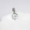 Nova Coleção de Contas de Esmalte Prateado Estilo Europeu e Americano, Acessórios para Pulseira DIY Trevo de Quatro Folhas Estilo Pan, Pingente de Diamante Incrustado com Esmalte