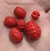 Arena roja cinabrio cruda mundo rico cuentas sueltas DIY caparazón de tortuga pulsera de cuentas de arena roja material accesorios hechos a mano venta al por mayor