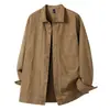 2025 Nuevo Otoño Retro Japonés Ropa de Trabajo Camisa para Hombre Versátil Suelta Casual Color Sólido Camisa Americana Trendy