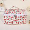 Nuevo Ins Bolsa Cosmética Floral Pequeña Bolsa de Aseo de Gran Capacidad para Mujer Bolsa de Almacenamiento Portátil para Viaje