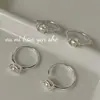 Anillo de Dedo Índice de Plata de Ley S925 con Perla Natural Estilo Coreano para Mujer Diseño de Nicho Moda Elegante de Gama Alta