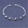Pulsera coreana de moda multicapa con cadena de caja de bolas de estrella de cinco puntas para mujer