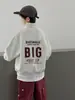 Moletom com Gola Alta para Meninos Estilo Primavera e Outono 2026 Novo Estilo Roupas Infantis Médias e Grandes Top de Manga Longa de Outono Roupas de Outono Menino Tendência Legal