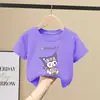 Camiseta de Verano para Niñas de Algodón 100% Puro, Manga Corta, Estilo Verano 2026, Nueva y Elegante, Dibujos Animados, Ropa Infantil, Manga Media, Camiseta para Niños, Ropa de Verano