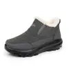 Zapatos de Tela Estilo Nuevo de Invierno Old Beijing con Felpa Cálida para Hombre Suela Suave Antideslizantes Zapatos Casuales para Hombre Zapatos de Algodón para Hombres de Mediana Edad y Mayores