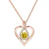 Comercio Electrónico Transfronterizo Europeo y Americano Plata de Ley S925 Estilo Nuevo Cadena para Clavícula Incrustada de Diamantes Collar Elegante en Forma de Corazón Regalo del Día de la Madre Primera Opción
