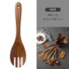 Conjunto de utensílios de cozinha em madeira de acácia Amazon, espátula antiaderente de madeira maciça, colher, concha de sopa de teca, colher para macarrão, colher para arroz