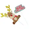 Decoração de Bolo de Assar Plug-in Série de Natal Bola de Pelo Árvore Rena Árvore de Natal Cartão Decoração de Festa