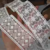Exquisito Encaje Bordado de Hilo de Algodón de Malla de Borde Recto para Ropa, Tirantes, Cinturón, Accesorios de Encaje Decorativo, Materiales DIY
