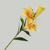 Decoración para el hogar directo de fábrica sala de estar flores artificiales en maceta impresión 3D 3 Lirios adornos de boda flores falsas florales