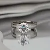En stock en Fanzhou: Anillo para Mujer Wish Pond de Moissanita, 1-5 Quilates, Plata S925 Chapado en Oro, Directo de Fábrica