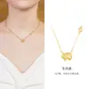 Collar de Plata de Ley S925 con Doce Colgantes del Zodiaco para Mujer, Cadena para Clavícula de Moneda del Año del Caballo del Zodiaco a la Moda, Regalo para Novia