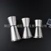 Jigger Medidor de Acero Inoxidable con Borde Curvo y Recto, Doble Escala, Taza de Onzas para Cócteles y Bares