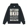 Sudadera con Capucha Estampado de Letras de Marca de Moda de Gama Alta Atractiva para Hombre Estilo Callejero Simple Oversize High Street