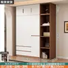 Armario de dormitorio de gran capacidad, armario simple de puertas batientes con cajones, almacenamiento compartimentado en compartimento abierto, mueble de almacenamiento para el hogar