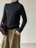 Jiangzuo Semi-Permanente Interior Cálido Tejido de Punto Una Pieza Terciopelo Color Puro Forro Polar Engrosado Color Puro Manga Larga Invierno para Mujer 1190