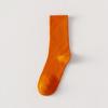 Calcetines de Algodón de Color Sólido hasta Media Pantorrilla Otoño e Invierno Venta al por Mayor Algodón Peinado Calcetines de Rizo para Mujer Medias de Algodón con Rayas de Caramelo
