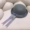 Sombrero Hecho a Mano para Mujer Uniforme JK Japonés Estilo Universitario de Lana Cinta de Lazo Guardería Sombrero de Marinero para Moño