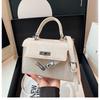 Bolso de mano Kelly Lock, estilo retro, moderno, de mezclilla, cruzado, de un solo hombro, para mujer, primavera 2025