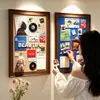 Arte de parede de feltro em estilo vintage para restaurante, decoração de parede para foto de fundo de mesa de sala de jantar, pintura de quadro de mensagens magnético inspirada em dopamina