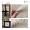 Cortina de sala de estar gruesa color crema estilo francés ligero Nanyang americano de mediados de la antigüedad chenilla teñida en hilo con borde negro producto terminado