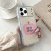 Urso de Maçã Floral Maçã 17 Adequado para iPhone 16 Capa de Celular Dois em Um 18Promax Borda Colorida 18Pro