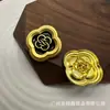 Botões Metálicos com Pontos de Óleo de Trevo de Quatro Folhas Botões para Casaco de Lã Tricotado Botões Decorativos Simples e Versáteis Costurados à Mão