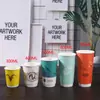 Taza de papel personalizada termoaislante para té de leche café taza con logo personalizado doble capa engrosada hueca desechable personalización de bebida caliente