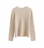Suéter de Lana Seamless de Punto Listo para Usar Otoño e Invierno para Mujer, Cuello Redondo, Tejido de Punto Trenzado 3D, 100% Lana, Jersey Holgado