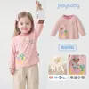 Camiseta de Manga Longa Infantil Jellybaby Roupa de Outono para Menininhas Tops Infantis Novo Estilo de Outono 2026 3 Roupas de Bebê