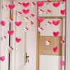 Cortina de Puerta con Velcro Adhesivo sin Perforaciones para Habitación Infantil con Puntadas Divertidas, Amor, Hogar, Cifrado, Partición