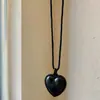 Colar Ajustável Coreano Ins Blogger Recorte Flor Cordão Preto Simples e Versátil Simples Elegante Corrente Longa