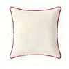 Funda de almohada de terciopelo de lujo de Amazon con ribete de color contrastante, diseño simple y moderno para decoración del hogar