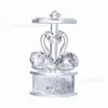 Suprimento Transfronteiriço Artesanato de Cristal Enfeites Casal de Cisnes Brancos com Base de Diamante Criativo Carro Presente de Dia dos Namorados