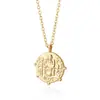 Amazon Luna Dorada Estrella León Ojo Maligno Colgante Collar Cadena de Clip Europea y Americana Medalla Regalo de Cumpleaños